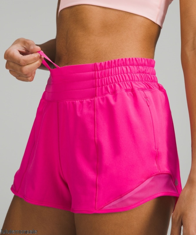 Lululemon Damen DELULU173 | Sonic Pink Hotty Hot Hochhaus Gefüttert Kurz 25